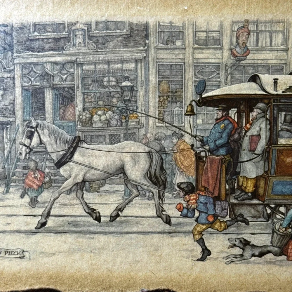 Vintage Anton Pieck Decoupage Wall Plaques Set of 2 Victorian Scenes 1966 D.A.C.
